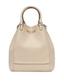 Karligraphy drawstring bucket tote
