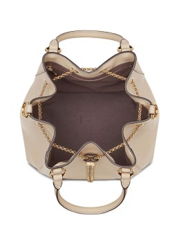 Karligraphy drawstring bucket tote