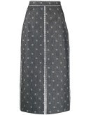 Karligraphy motif pencil skirt