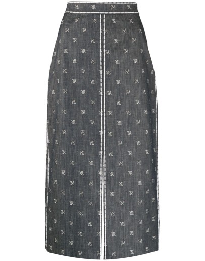 Karligraphy motif pencil skirt