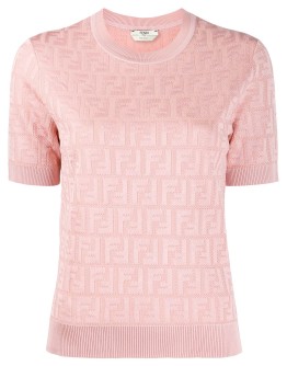 FF motif knitted top