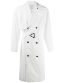 double-breasted belted trench coat