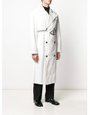 double-breasted belted trench coat