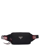 Nylon stud detailed belt bag