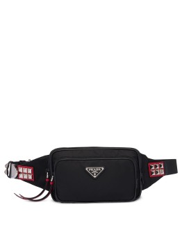 Nylon stud detailed belt bag
