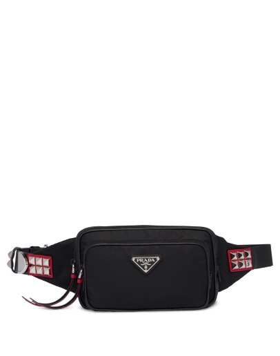 Nylon stud detailed belt bag