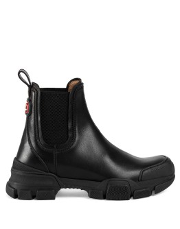 logo patch ankle boots