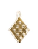 Camelia pearl-embellished bracelet bag