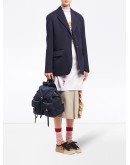 Nylon and Saffiano leather backpack