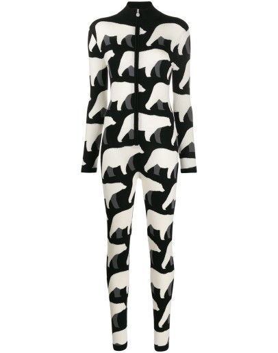 bear-intarsia ski suit