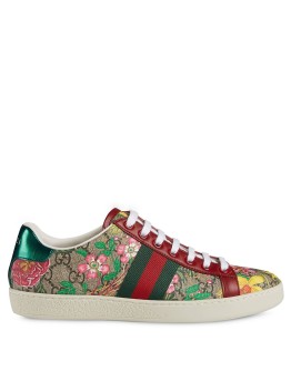 flora print low-top sneakers