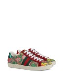 flora print low-top sneakers