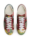 flora print low-top sneakers