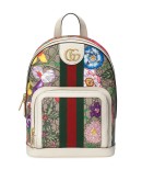 flora print monogram backpack