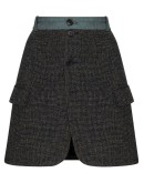 buttoned mini skirt 