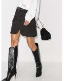 buttoned mini skirt 
