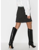 buttoned mini skirt 