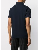 fitted buttonless polo shirt
