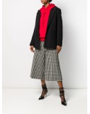 houndstooth print cropped trousers