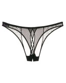 lace insert crotchless thong