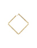 embellished square hoop earrings