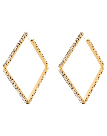 embellished square hoop earrings