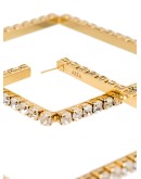 embellished square hoop earrings