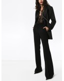 mid-rise flared trousers