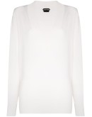 V-neck long-sleeved sweater