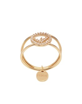 crystal detail pendant ring