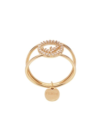 crystal detail pendant ring