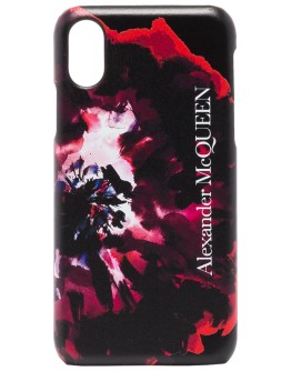 rose-print iPhone XS CSS leather case