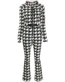 houndstooth hooded jumpsuit