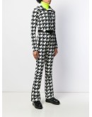 houndstooth hooded jumpsuit