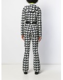 houndstooth hooded jumpsuit