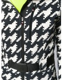 houndstooth hooded jumpsuit