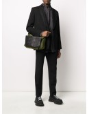 intrecciato weave pocket messenger bag
