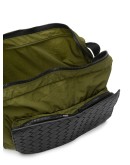 intrecciato weave pocket messenger bag