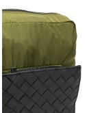 intrecciato weave pocket messenger bag