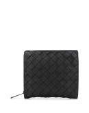 intrecciato weave pocket messenger bag