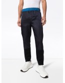 dual-textured track pants