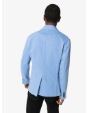 denim double-breasted blazer 