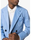 denim double-breasted blazer 