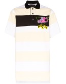 Striped camera logo polo shirt 