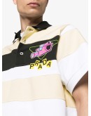 Striped camera logo polo shirt 
