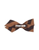 striped bow hair clip