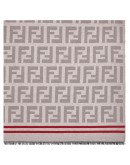 monogram print scarf