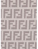 monogram print scarf