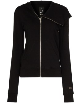 asymmetric zip hoodie