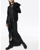 asymmetric zip hoodie